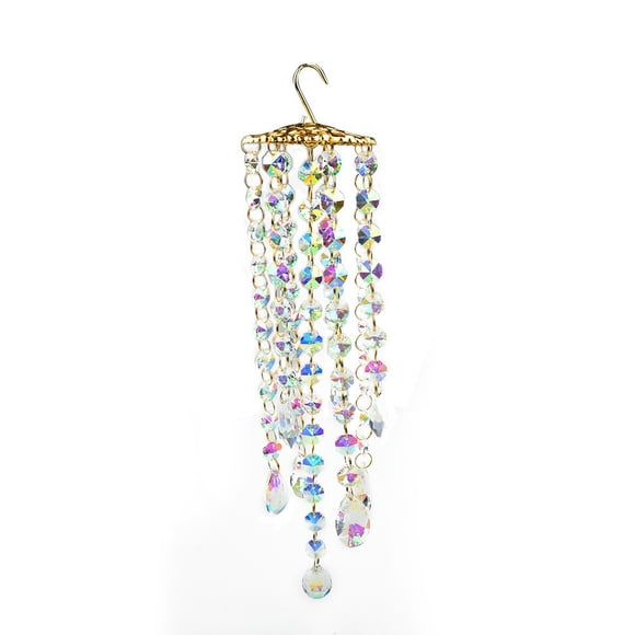 Colorful Crystal Wind Chimes Home Garden Patio Lawn Hanging Decoration Ornament Outdoor Indoor Living Room Bedroom Pendant