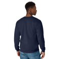 thumbnail image 2 of Hanes Mens EcoSmart Fleece Crewneck Sweatshirt, 2XL, Navy, 2 of 7