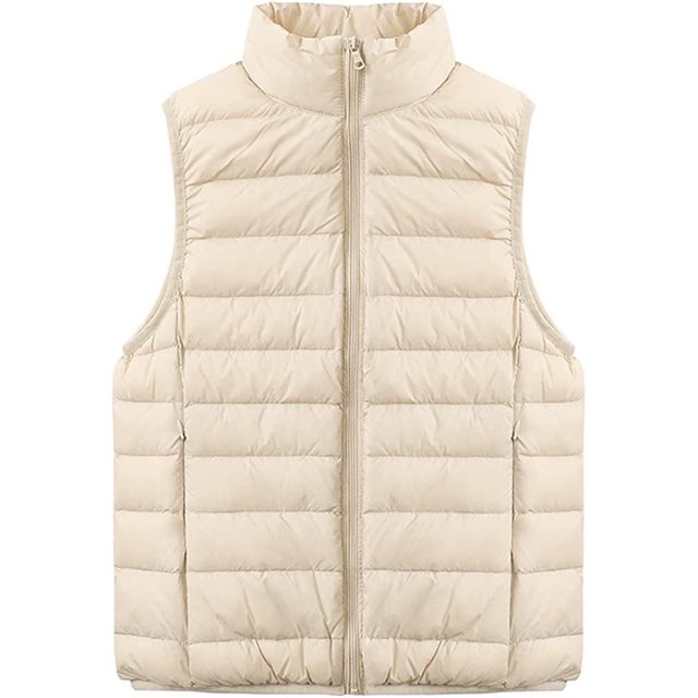 LinYooLi Women's Ultra Light Short Down Vest Quilted Puffer Down Vest for Fall Winter
