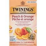 Twinings Peach & Thé à base de plantes orange 20s