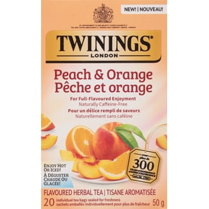 Twinings Peach & Thé à base de plantes orange 20s