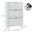 thumbnail image 3 of HOMCOM Armoire de Rangement pour Chaussures avec 3 Tiroirs Basculants pour 18 Paires de Chaussures Blanc, 3 of 10