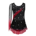 thumbnail image 4 of Freebily Robe de Danse Ballet Patinage à Manches Longues pour Filles avec Strass et Blocs de Couleur Bourgogne 8, 4 of 6