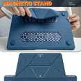 thumbnail image 4 of Compatible for MacBook Air 13 inch Case 2018-2021 M1 A2337 A2179 A1932 with Retina Display, Fabric Textured Hard Shell with Foldable Kickstand & Keyboard Cover for MacBook Air 13'' Case, 4 of 7