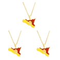 thumbnail image 4 of Transemion Idée Cadeau Collier Pendentif Unique Convient à Tous les Âges Or Déclaration Or Ensemble de 3, 4 of 6