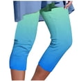 thumbnail image 1 of Yuyuzo Womens Plus Size Capris High Waisted Straight Leg Solid Color Bottom Capri Pants for Women 3/4 Slacks, 1 of 5