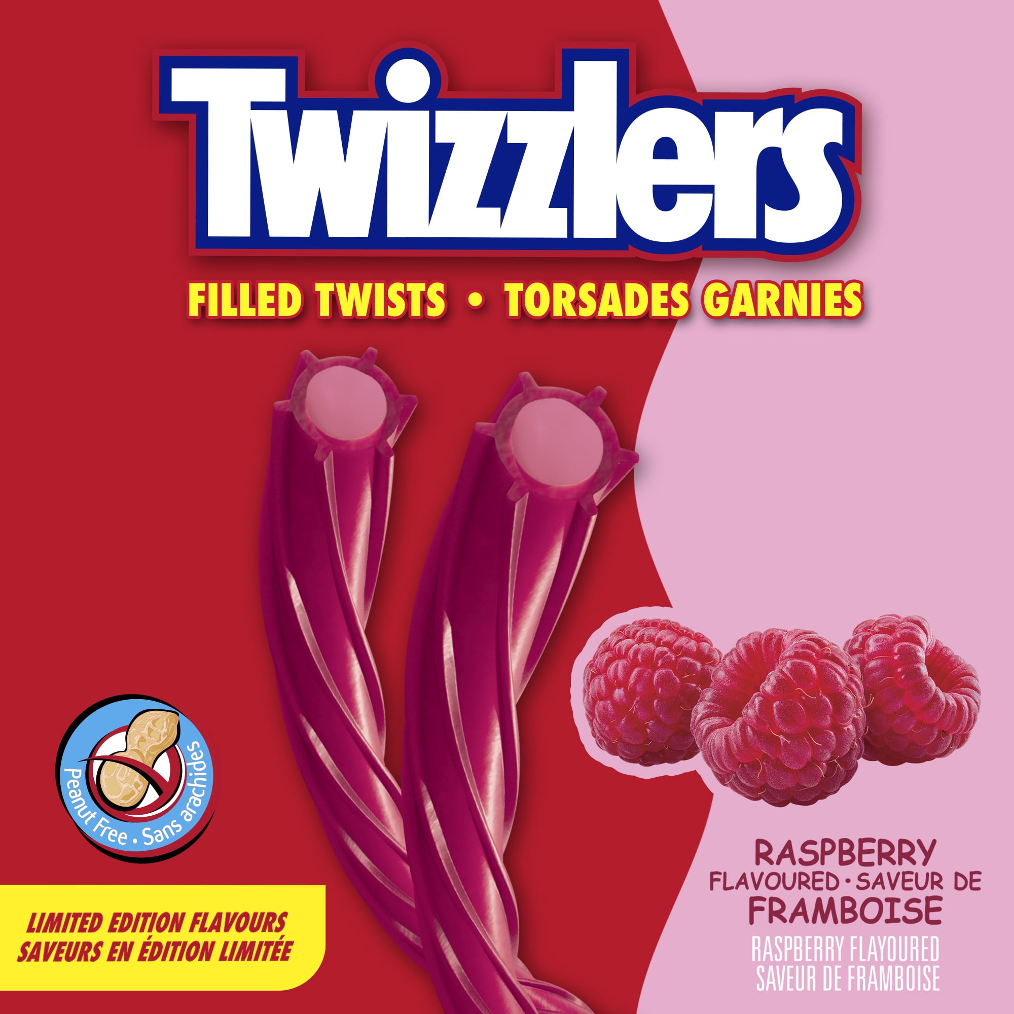 Torsades garnies TWIZZLERS framboise de 311 g