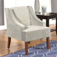 thumbnail image 2 of HomePop Swoop Arm Accent Chair, Velvet Grey, 2 of 13