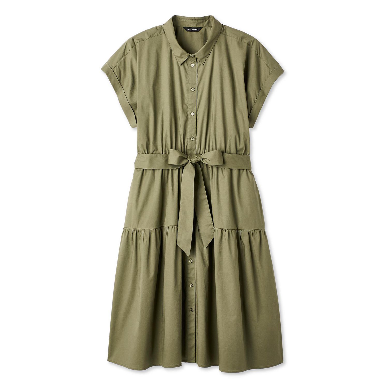 Robe chemise mi-longue Lane Bryant Plus pour femmes