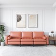 thumbnail image 3 of Costway Modular 3-Seat Sofa Couch with  Socket USB Ports & Side Storage Pocket Coral Pink, 3 of 10