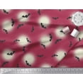 thumbnail image 3 of Soimoi Rayon Fabric Moon & Bat Halloween Print Fabric by Yard 42 Inch Wide, 3 of 3