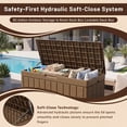 thumbnail image 3 of Homall 82 Gallon Outdoor Storage in Resin Deck Box Lockable Deck Box, Brown, 3 of 8
