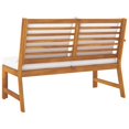 thumbnail image 2 of vidaXL Patio Bench 45.1" with Cream Cushion Solid Acacia Wood, 2 of 6