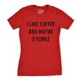 thumbnail image 1 of Womens I Like Coffee and Maybe 3 People T shirt Funny Sarcastic Tee for Ladies (Red) - XXL, 1 of 2