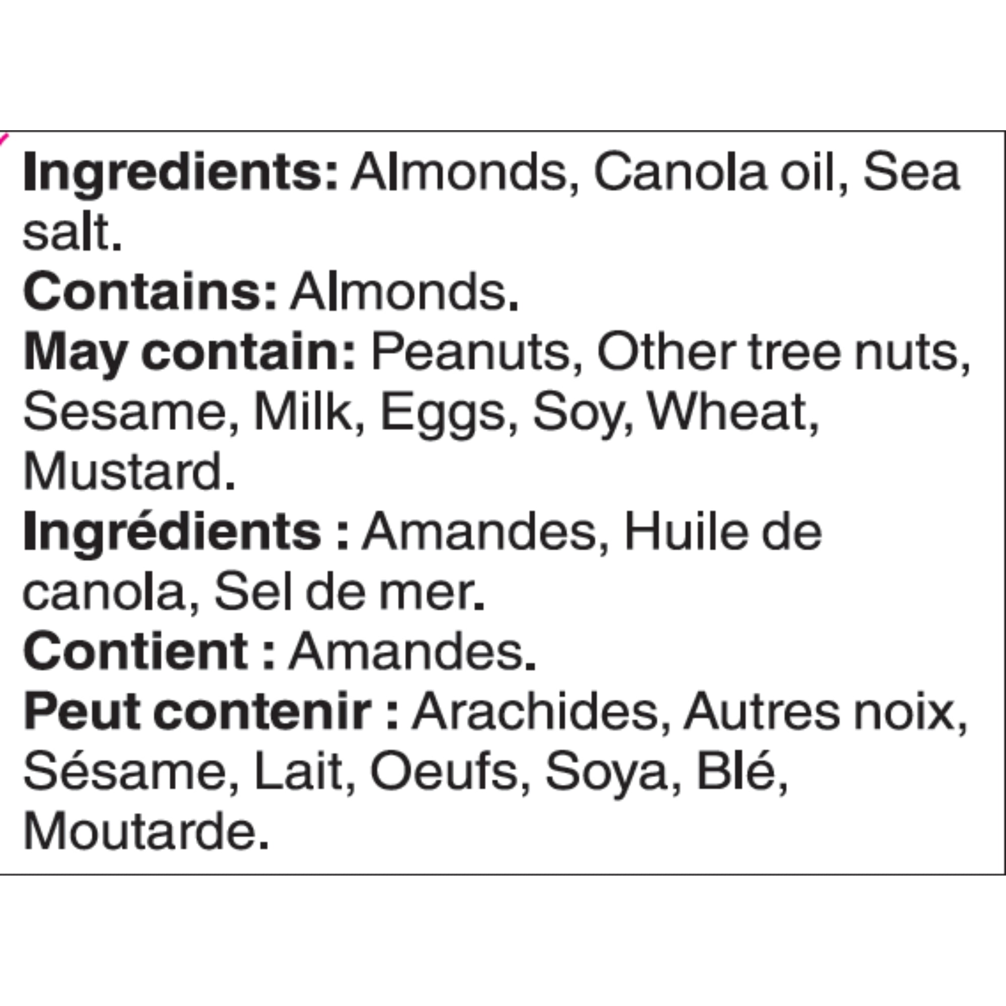 Great Value Amandes Grillées & Salées