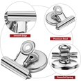 thumbnail image 2 of ORUYROP 8 Pack Fridge Magnets Refrigerator Magnets Magnetic Clips Perfect for Refrigerator Whiteboard Magnets Photo Displays Home School Use Heavy Duty Magnetic Clips (Silver), 2 of 6