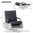 thumbnail image 2 of Modern Rocking Recliner Chair, Upholstered Seating Glider Recliner Chair with Side Pocket, Three Levels of Adjustment, 2 of 8