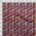 thumbnail image 4 of oneOone Viscose Chiffon Fuschia Pink Fabric Paisley Patchwork Craft Projects Decor Fabric Printed By The Yard 42 Inch Wide, 4 of 5