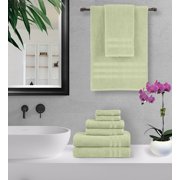 100% Cotton 6-Piece Towel Set - 2 Bath Towels, 2 Hand Towels, and 2 Washcloths - Super Soft, High Quality, High-Absorbent, and Fade-Resistant - 650 GSM - Made in India