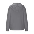 thumbnail image 4 of Pisexur Womens Oversized Sweatshirt Fashion Fall Hoodies Solid Color Button Collar Drawstring Stitching Sweatshirts Hoodies Pullover, 4 of 6