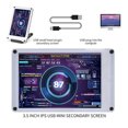 thumbnail image 4 of Moniteur de RAM d'Ordinateur, Moniteur de Données CPU PC Dimmable Arrêt Automatique 3,5 Pouces pour Bureau, 4 of 8