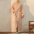 thumbnail image 4 of Timegard Peignoir pour Femmes à Manches Longues, Col à Revers, Chemises de Nuit Longues en Peluche, Robes d'Automne et d'Hiver Chaudes et Confortables, 4 of 5