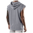 thumbnail image 5 of Timegard Tank Tops Men Sleeveless Hoodies Pullover Solid Color Casual Loose Workout Tee Shirts Summer, 5 of 5