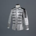 thumbnail image 3 of Pisexur Mens Suit Jacket Men's Court Style Solid Color Sequin Performance Suit Breasted Suit Jacket Mens Blazer Jacket Blazer for Men Sports Coat for Men, 3 of 8