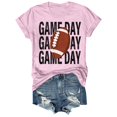 thumbnail image 1 of Charmgo Haut pour Femmes Tendance T-Shirts Jour de Match T-Shirt Imprimé 2D pour Femmes Manches Courtes Col Rond T-Shirt Mode Léger Doux Tenue Décontractée Vêtements pour Femmes Football Rose TTG, 1 of 4