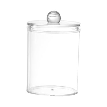 Cotton Pad Holder Transparent for Makeup Storage in Bathroom and Dressing Table Polyethylene Terephthalate Material