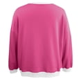 thumbnail image 3 of biudgviw Sweatshirts for Women Crew Neck Long Sleeve Oversized Pullover Tops Color Block Loose Fit Fall Clothings, 3 of 4