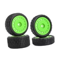 thumbnail image 4 of MERIGLARE 4Pcs Wheel Rims Sturdy Premium RC Tire Wheels for Micro B 244016 1:24 RC Car Green, 4 of 8