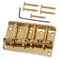 thumbnail image 3 of 80mm 4 Strings Bass Bridge Tailpiece Metal Replacement Saddle Bridge with Screws Aureate, 3 of 8