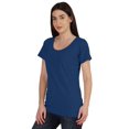 thumbnail image 3 of Inkmeso Inkmeso T-shirt à Encolure Dégagée pour Femmes à Manches Courtes d'Été, T-shirt Basique, 3 of 7