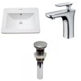 thumbnail image 1 of American Imaginations 21-in. W 1 Hole Ceramic Top Set In White Color - Overflow Drain Incl. AI-29723, 1 of 9