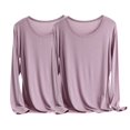 thumbnail image 1 of MeetoTime 2 Pieces Long Sleeve Tops for Women Basic Round Neck Soft T-Shirt Plus Size Comfy Tees X-6X, 1 of 2