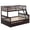 Espresso, variant on Gymax Twin Over Full Bunk Bed with Twin Trundle Convertible Platform Bed White