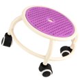 thumbnail image 3 of Rolling Low Stool, Universal Wheel Movable Mini Stool, Low Roller  Wheel Stool Chair Leather Little Low Small Stools Shoe Stool for Home Office Sport Fitness, 3 of 7