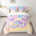 thumbnail image 2 of YST Unicorn Girls Bedding Set 7-Piece Pink Rainbow Unicorn Comforter Set, Full Size, 2 of 5