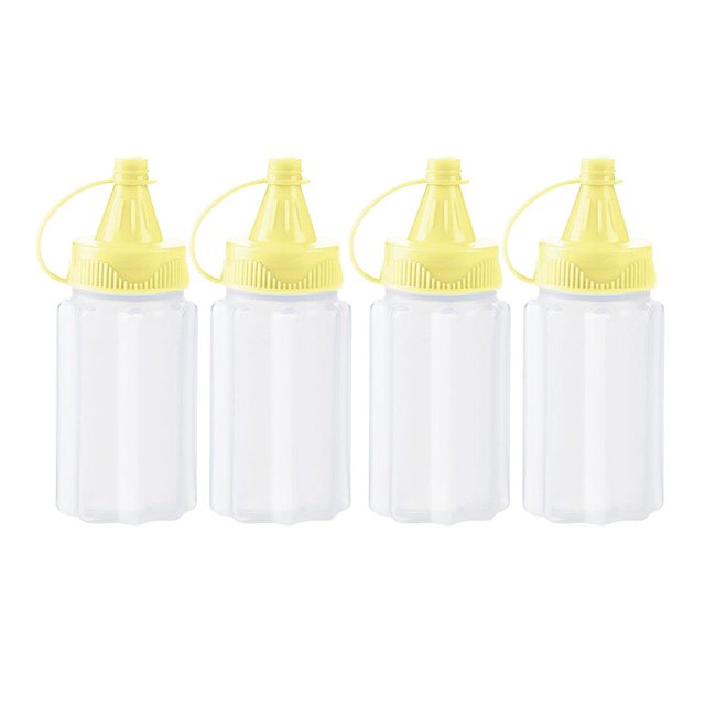 S SERENABLE 4Pcs Small Bottles Portable Food Storage Container Seasoning Bottles Bottle Yellow