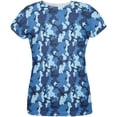thumbnail image 1 of T-shirt pour Femmes Bleu Marine à Motif Camouflage Intégral, 1 of 1