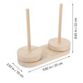 thumbnail image 3 of KAKOWELY 1Pc Wooden Thread Holder Yarn Ball Rack Rotatable Yarn Storage Holder for Home,9.84"X8.66"X3.94", 3 of 5