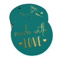 thumbnail image 1 of Inkdotpot Real Gold Foil Made With Love Text Tag Favor Hang Paper Tag 100 Piece, 1 of 6