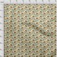 thumbnail image 3 of oneOone Georgette Viscose Fabric Leaves & Floral Block Print Sewing Fabric BTY 42 Inch Wide, 3 of 5