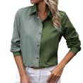 thumbnail image 1 of AherBiu Womens Button down Shirts Long Sleeve Collared Fall Blouses Dressy Casual Work Office Tops, 1 of 5