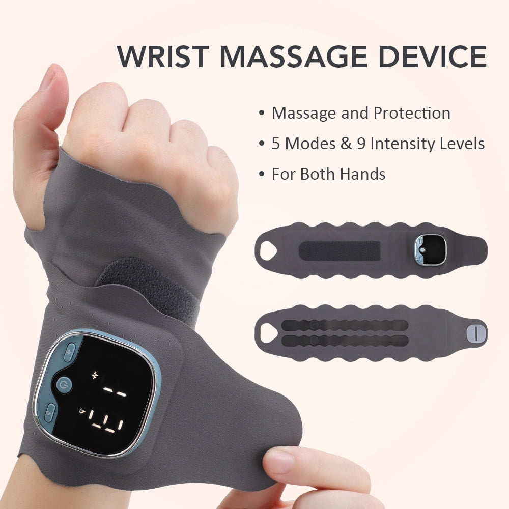 YFGEFTR Smart Wrist Massager with Heat, Adjustable Modes for Hand Relief Wrist Pain and Hand Fatigue Intelligent and Adjustable