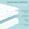 thumbnail image 3 of Bare Home Mattress Pad - Breathable Cotton Top - 21" Deep Pocket - Queen, Gray, 3 of 9