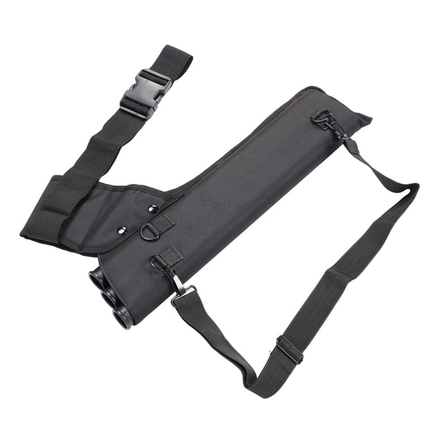 3 Tube Quiver, Archery Quiver Holder Portable Waist Hanged Large Capacity for Compound Recurve Bow Practice Black