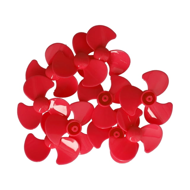Fugacal Plastic Propellers, 10Pcs 3 Blades Propeller With 2mm Hole For DIY Toys Model