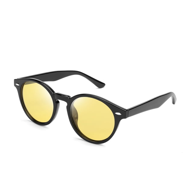 FEISEDY Lunettes de Soleil Rétro Rondes Polarisées pour Femmes Hommes Monture Circulaire Verres UV400 B2311